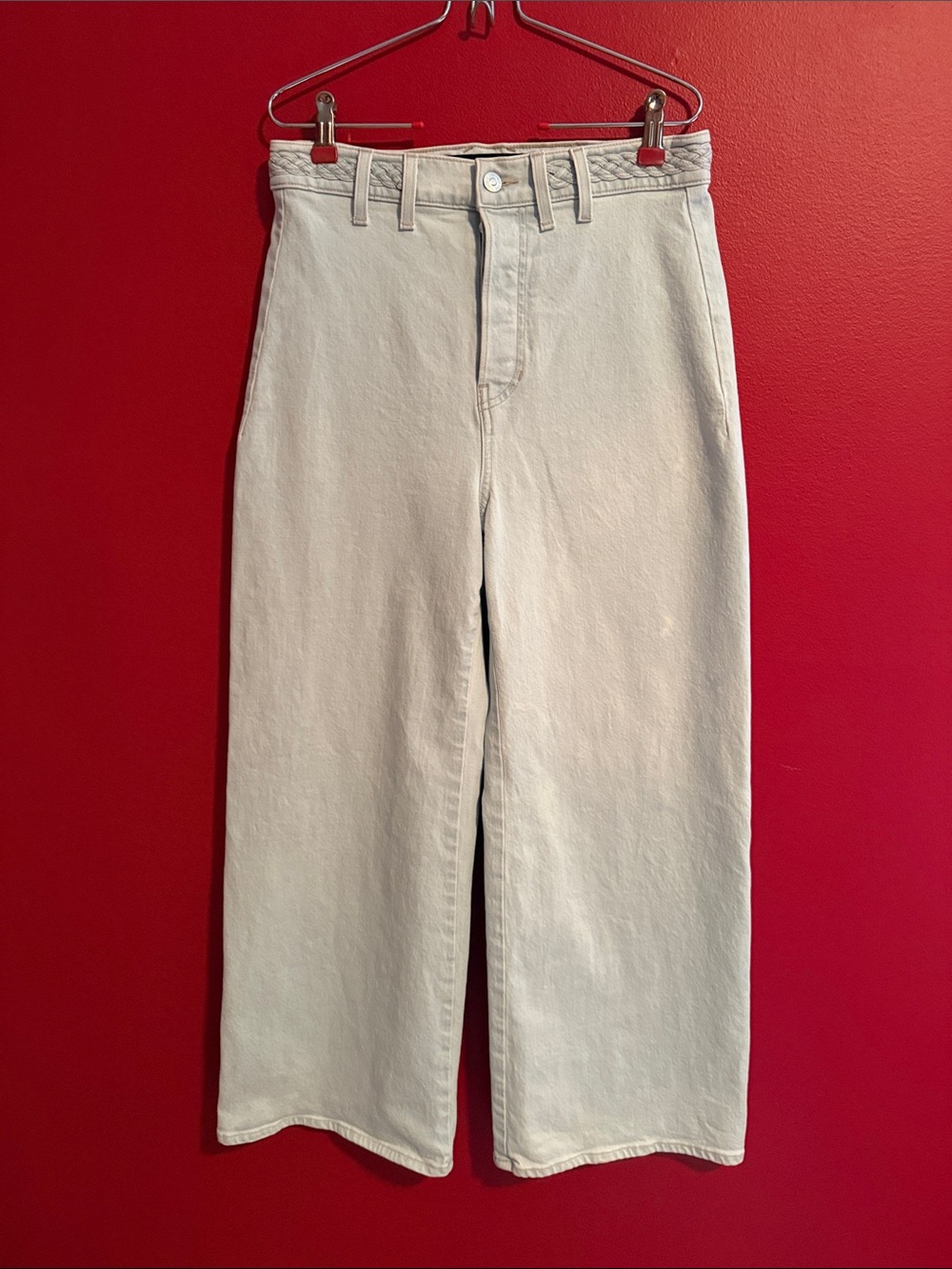 Veronica Beard Grant Wide Leg Extra High Rise Jean- Color Aspen Sz 29